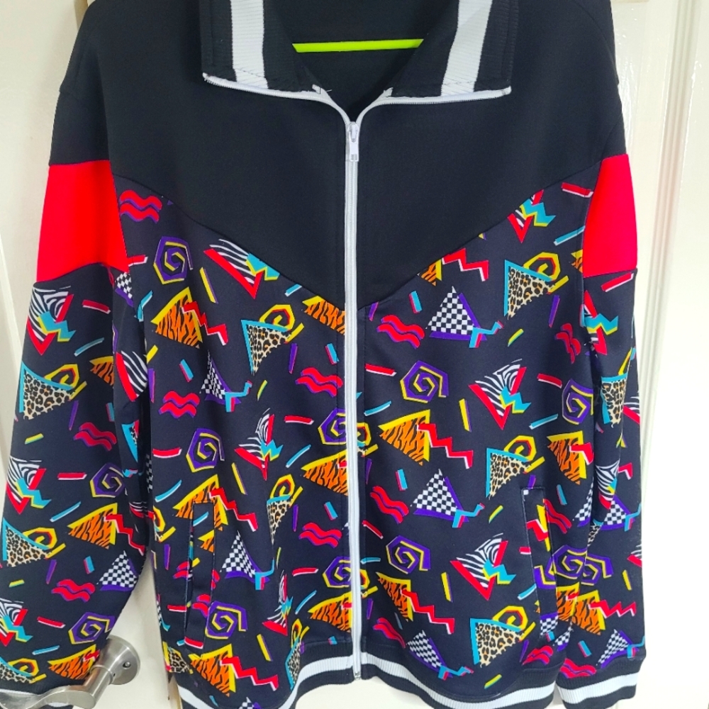 Screenshot hip hop neon graphics track jacket size large